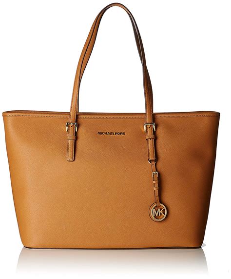 jet set travel saffiano leather top zip tote michael kors|saffiano leather jet set.